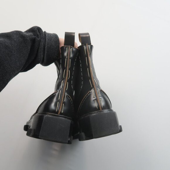 Balenciaga Staple Leather Chelsea Boots Black 39.5 - Picture 10 of 13
